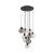 CUBUS MIX Lampa wisząca 9 Koło 10247 TK Lighting Czarny Transparentny, Szary, Bursztynowy