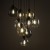 CUBUS MIX Lampa wisząca 9 Koło 10247 TK Lighting Czarny Transparentny, Szary, Bursztynowy