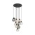 CUBUS MIX Lampa wisząca 9 Koło 10247 TK Lighting Czarny Transparentny, Szary, Bursztynowy