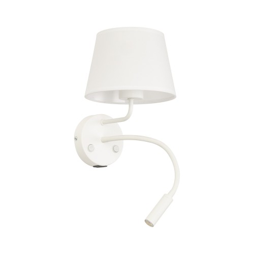 MAJA WHITE Kinkiet 2 E27 + G9 + USB 10204 TK Lighting Biały Biały