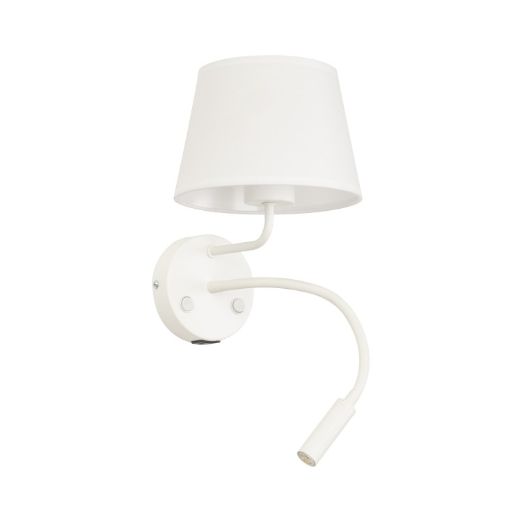 MAJA WHITE Kinkiet 2 E27 + G9 + USB 10204 TK Lighting Biały Biały