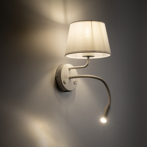 MAJA WHITE Kinkiet 2 E27 + G9 + USB 10204 TK Lighting Biały Biały