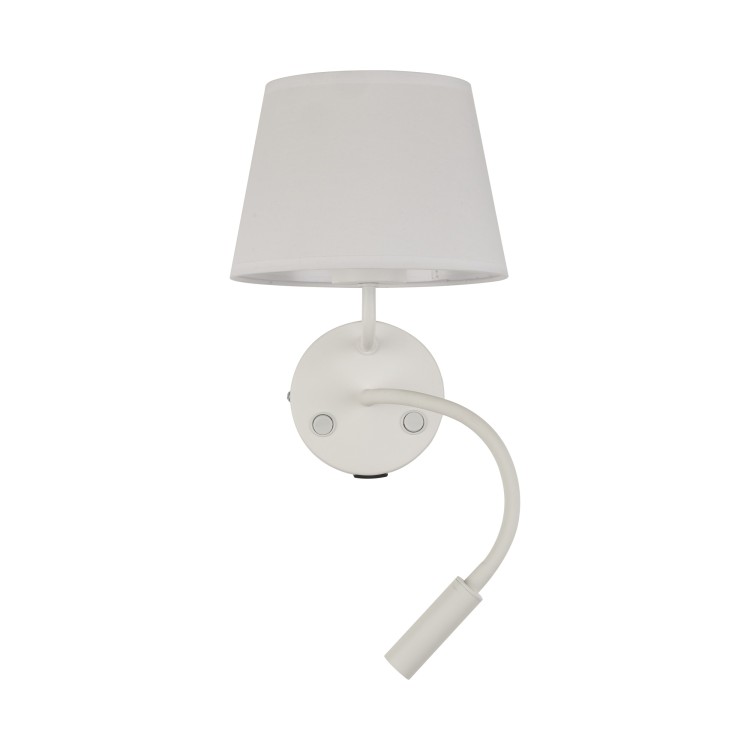 MAJA WHITE Kinkiet 2 E27 + G9 + USB 10204 TK Lighting Biały Biały