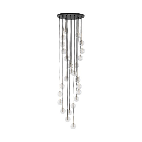 AURORA TRANSPARENT Lampa wisząca 26 10258 TK Lighting Złoty, Czarny Transparentny