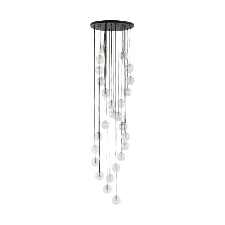 AURORA TRANSPARENT Lampa wisząca 26 10258 TK Lighting Złoty, Czarny Transparentny