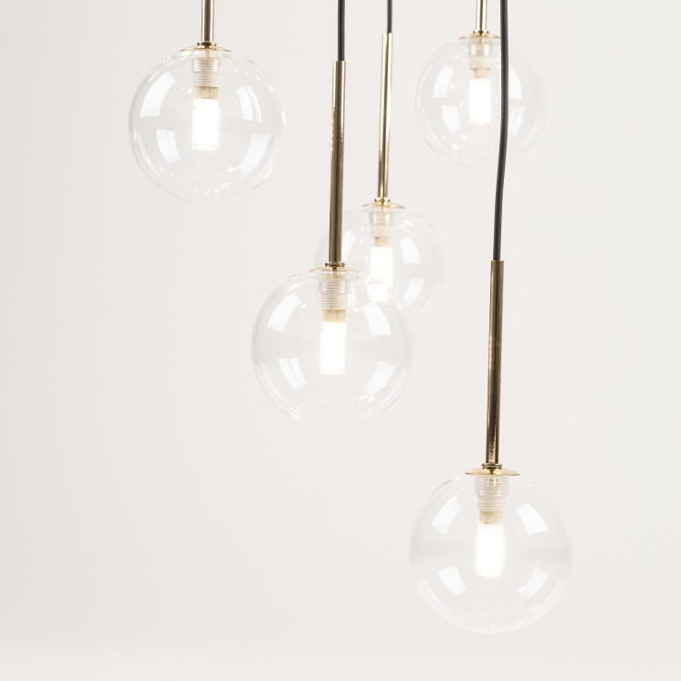 AURORA TRANSPARENT Lampa wisząca 26 10258 TK Lighting Złoty, Czarny Transparentny