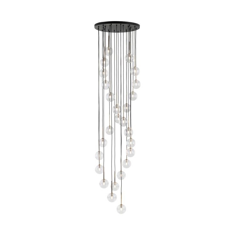 AURORA TRANSPARENT Lampa wisząca 26 10258 TK Lighting Złoty, Czarny Transparentny
