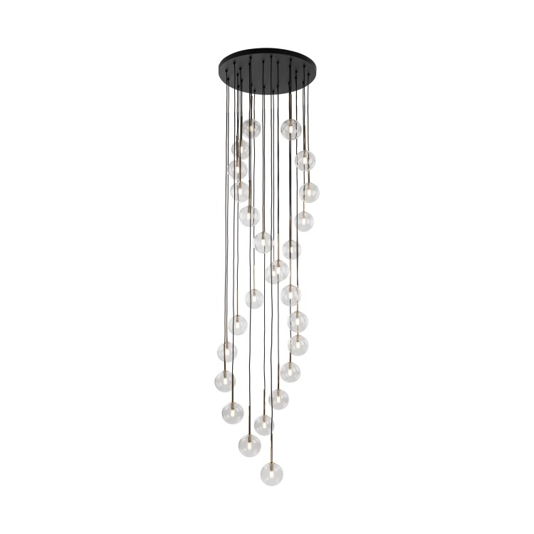 AURORA TRANSPARENT Lampa wisząca 26 10258 TK Lighting Złoty, Czarny Transparentny