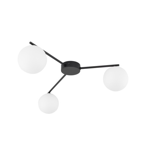 ELTON BLACK Lampa sufitowa 3 10261 TK Lighting Czarny Biały