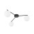 ELTON BLACK Lampa sufitowa 3 10261 TK Lighting Czarny Biały