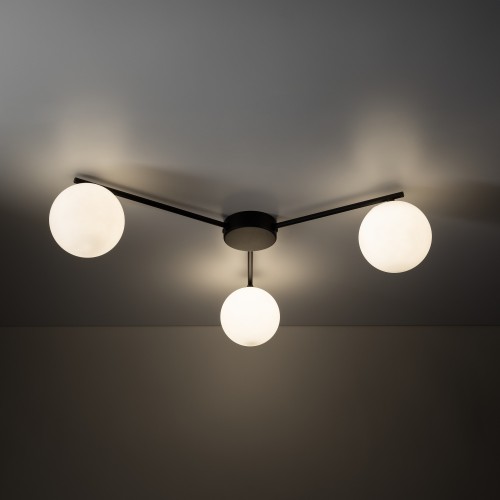 ELTON BLACK Lampa sufitowa 3 10261 TK Lighting Czarny Biały