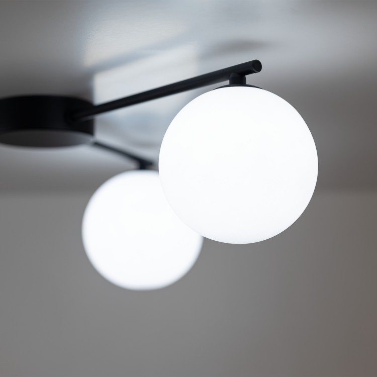 ELTON BLACK Lampa sufitowa 3 10261 TK Lighting Czarny Biały