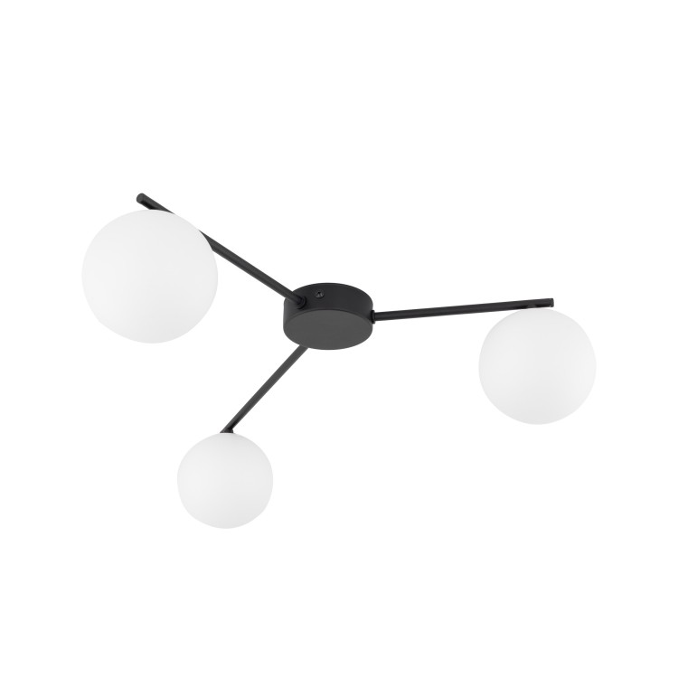 ELTON BLACK Lampa sufitowa 3 10261 TK Lighting Czarny Biały