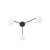 ELTON BLACK Lampa sufitowa 3 10261 TK Lighting Czarny Biały