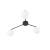 ELTON BLACK Lampa sufitowa 3 10261 TK Lighting Czarny Biały