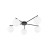 ELTON BLACK Lampa sufitowa 5 10262 TK Lighting Czarny Biały