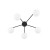 ELTON BLACK Lampa sufitowa 5 10262 TK Lighting Czarny Biały