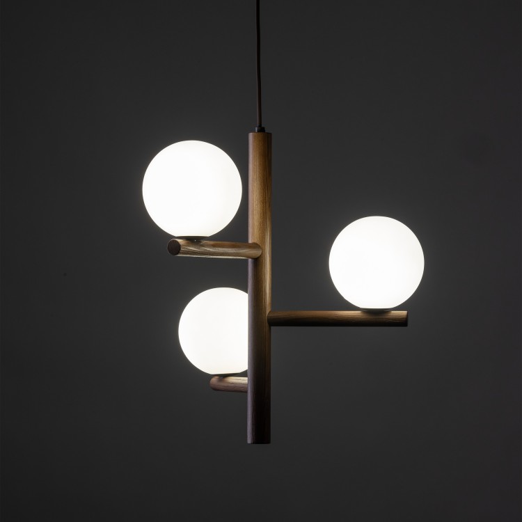 ESTERA WOOD ORZECH Lampa wisząca 3 10271 TK Lighting Orzech Biały