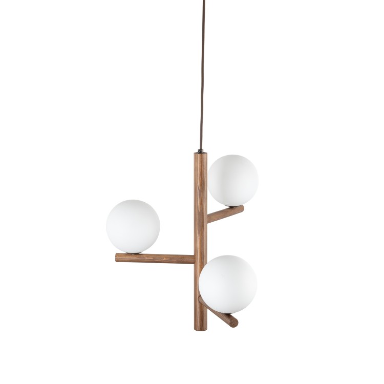 ESTERA WOOD ORZECH Lampa wisząca 3 10271 TK Lighting Orzech Biały