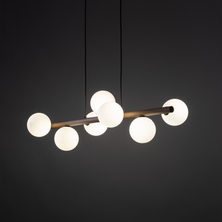 ESTERA WOOD ORZECH Lampa wisząca 7 10272 TK Lighting Orzech Biały