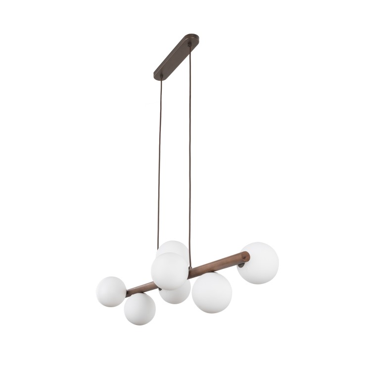 ESTERA WOOD ORZECH Lampa wisząca 7 10272 TK Lighting Orzech Biały