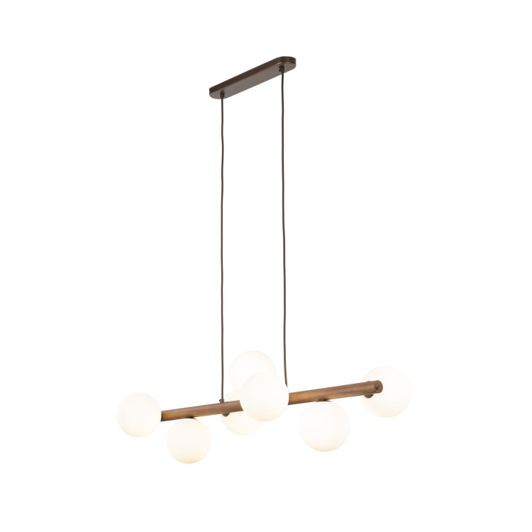 ESTERA WOOD ORZECH Lampa wisząca 7 10272 TK Lighting Orzech Biały