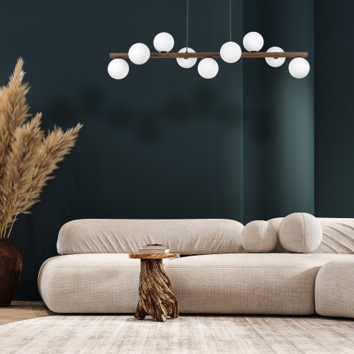 ESTERA WOOD ORZECH Lampa wisząca 9 10273 TK Lighting Orzech Biały