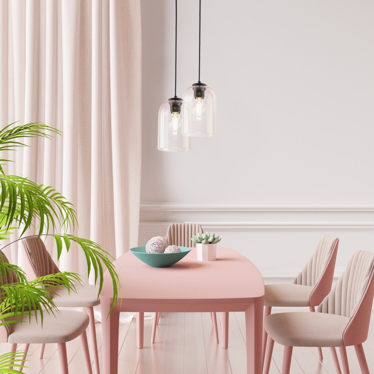 MOLLY PINK Lampa wisząca 1 10296 TK Lighting Czarny Różowy
