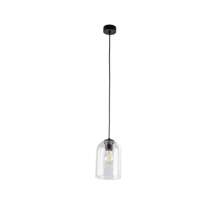 MOLLY TRANSPARENT Lampa wisząca 1 10300 TK Lighting Czarny Transparentny