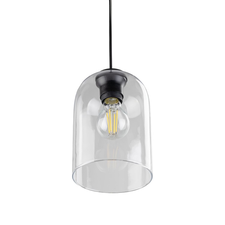 MOLLY TRANSPARENT Lampa wisząca 1 10300 TK Lighting Czarny Transparentny
