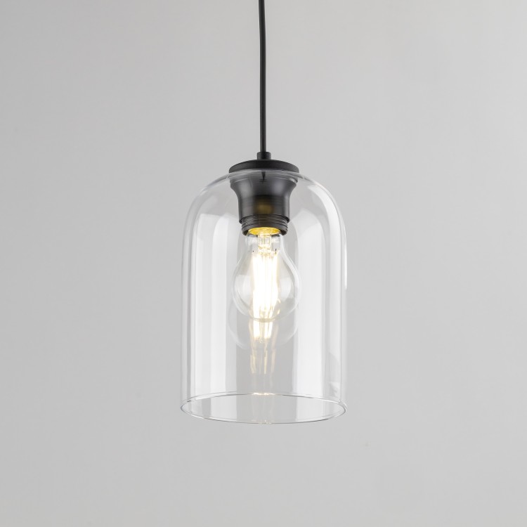 MOLLY TRANSPARENT Lampa wisząca 1 10300 TK Lighting Czarny Transparentny