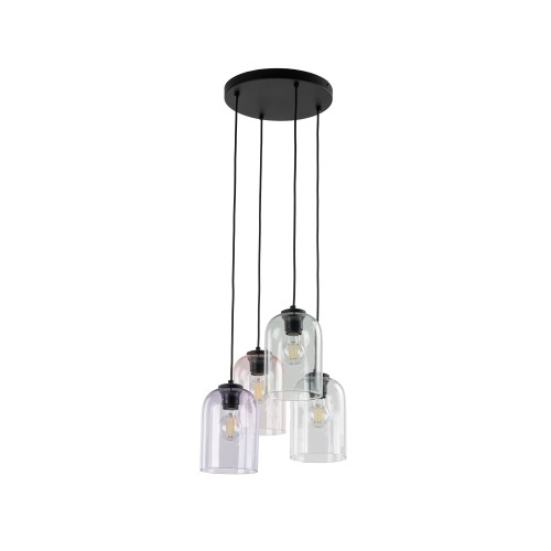 MOLLY Lampa wisząca 4 Koło 10301 TK Lighting Czarny Transparentny, Różowy, Zielony, Fioletowy