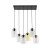 MOLLY Lampa wisząca 6 10302 TK Lighting Czarny Żółty, Transparentny, Różowy, Zielony, Fioletowy