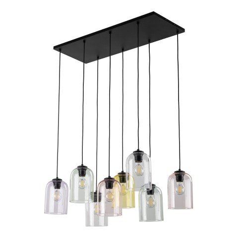 MOLLY Lampa wisząca 8 10303 TK Lighting Czarny Żółty, Transparentny, Różowy, Zielony, Fioletowy