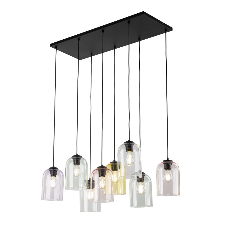 MOLLY Lampa wisząca 8 10303 TK Lighting Czarny Żółty, Transparentny, Różowy, Zielony, Fioletowy