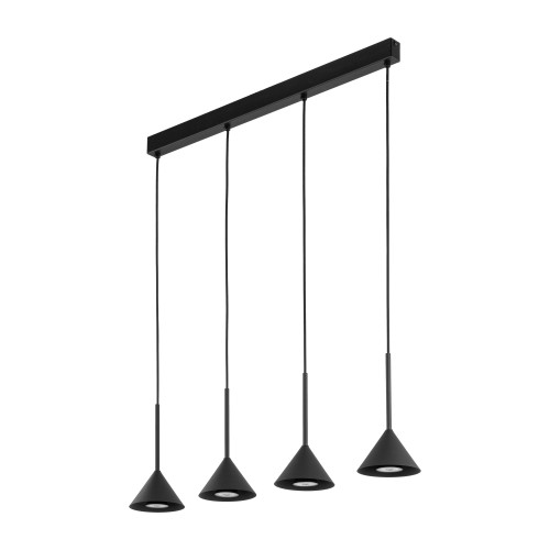 CONO MINI BLACK Lampa wisząca 4 10305 TK Lighting Czarny Czarny
