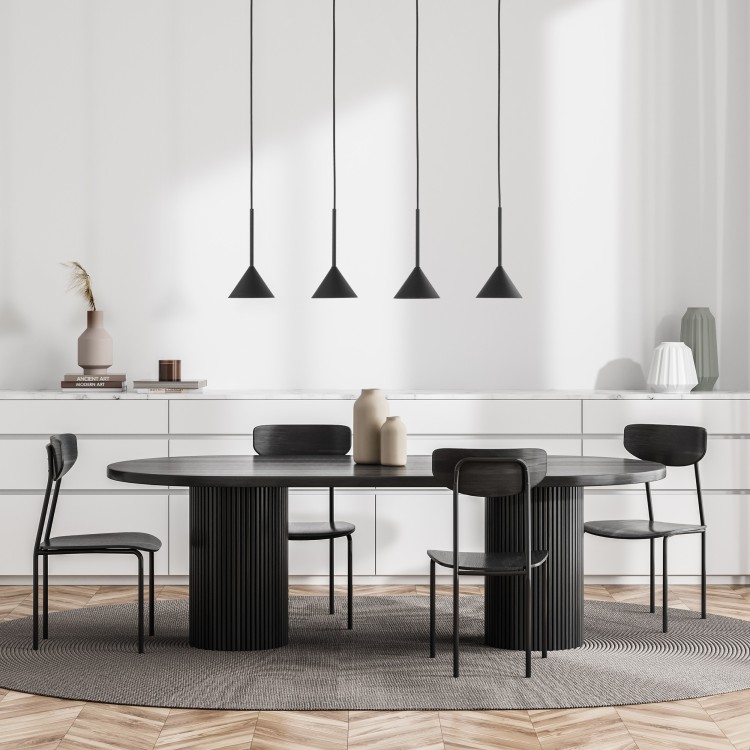 CONO MINI BLACK Lampa wisząca 4 10305 TK Lighting Czarny Czarny