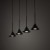 CONO MINI BLACK Lampa wisząca 4 10305 TK Lighting Czarny Czarny