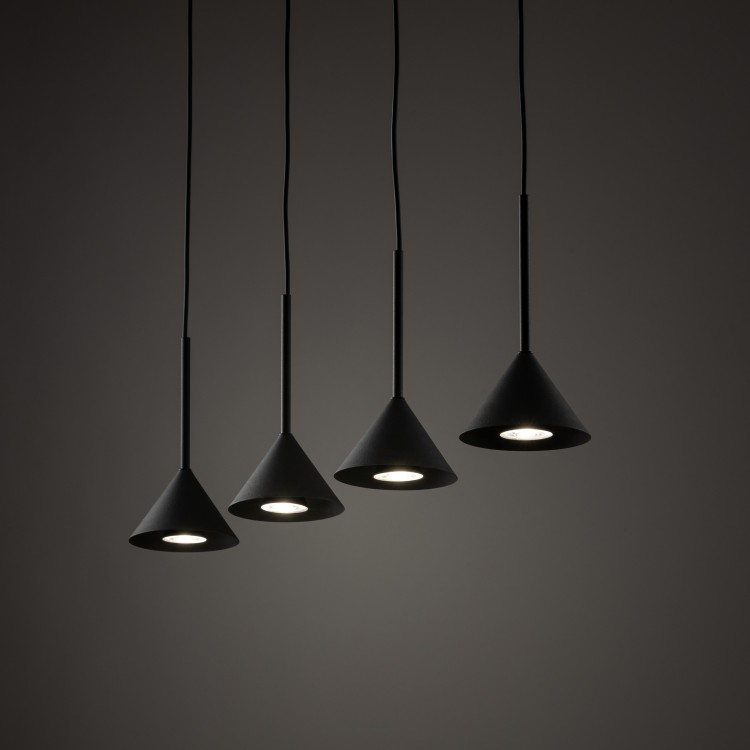 CONO MINI BLACK Lampa wisząca 4 10305 TK Lighting Czarny Czarny