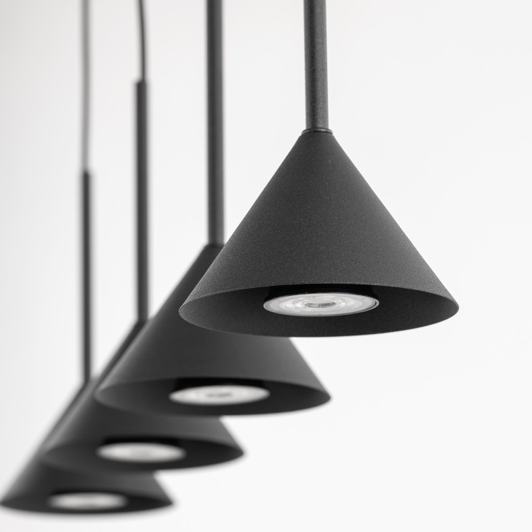 CONO MINI BLACK Lampa wisząca 4 10305 TK Lighting Czarny Czarny