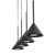 CONO MINI BLACK Lampa wisząca 4 10305 TK Lighting Czarny Czarny