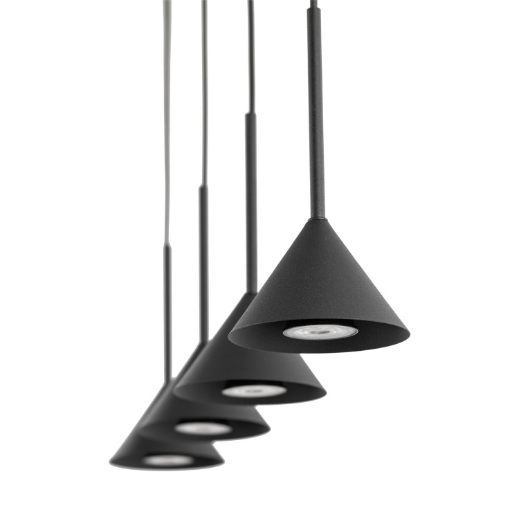 CONO MINI BLACK Lampa wisząca 4 10305 TK Lighting Czarny Czarny