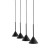 CONO MINI BLACK Lampa wisząca 4 10305 TK Lighting Czarny Czarny