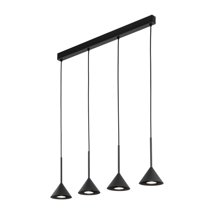 CONO MINI BLACK Lampa wisząca 4 10305 TK Lighting Czarny Czarny