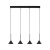 CONO MINI BLACK Lampa wisząca 4 10305 TK Lighting Czarny Czarny