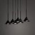 CONO MINI BLACK Lampa wisząca 6 10306 TK Lighting Czarny Czarny