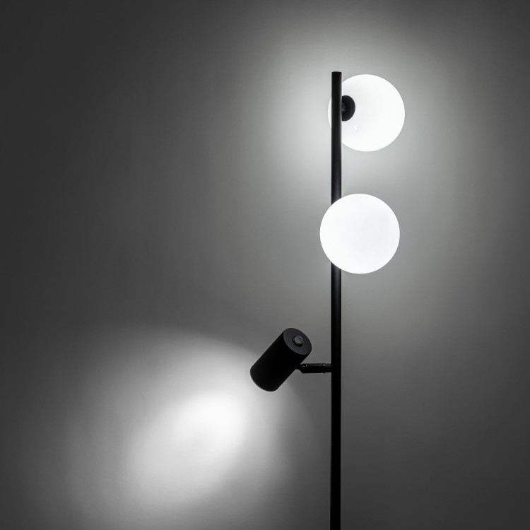 VOX Lampa podłogowa 3 16063 TK Lighting Czarny Biały