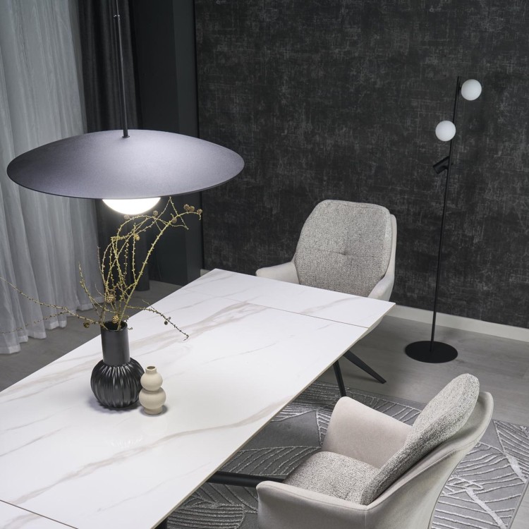 VOX Lampa podłogowa 3 16063 TK Lighting Czarny Biały