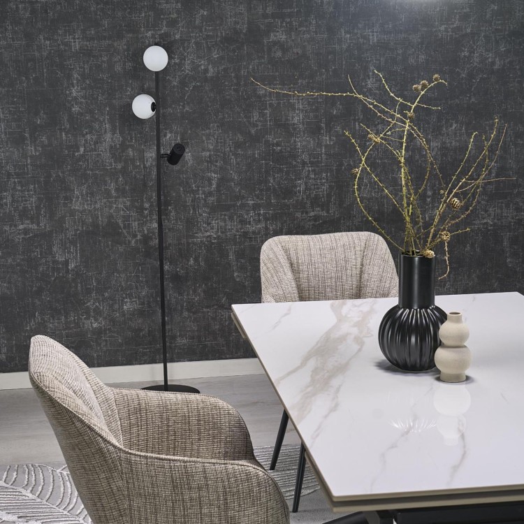 VOX Lampa podłogowa 3 16063 TK Lighting Czarny Biały