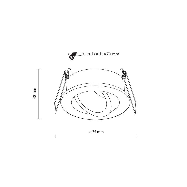 AURA BLACK GU10 10571 TK Lighting Czarny Transparentny